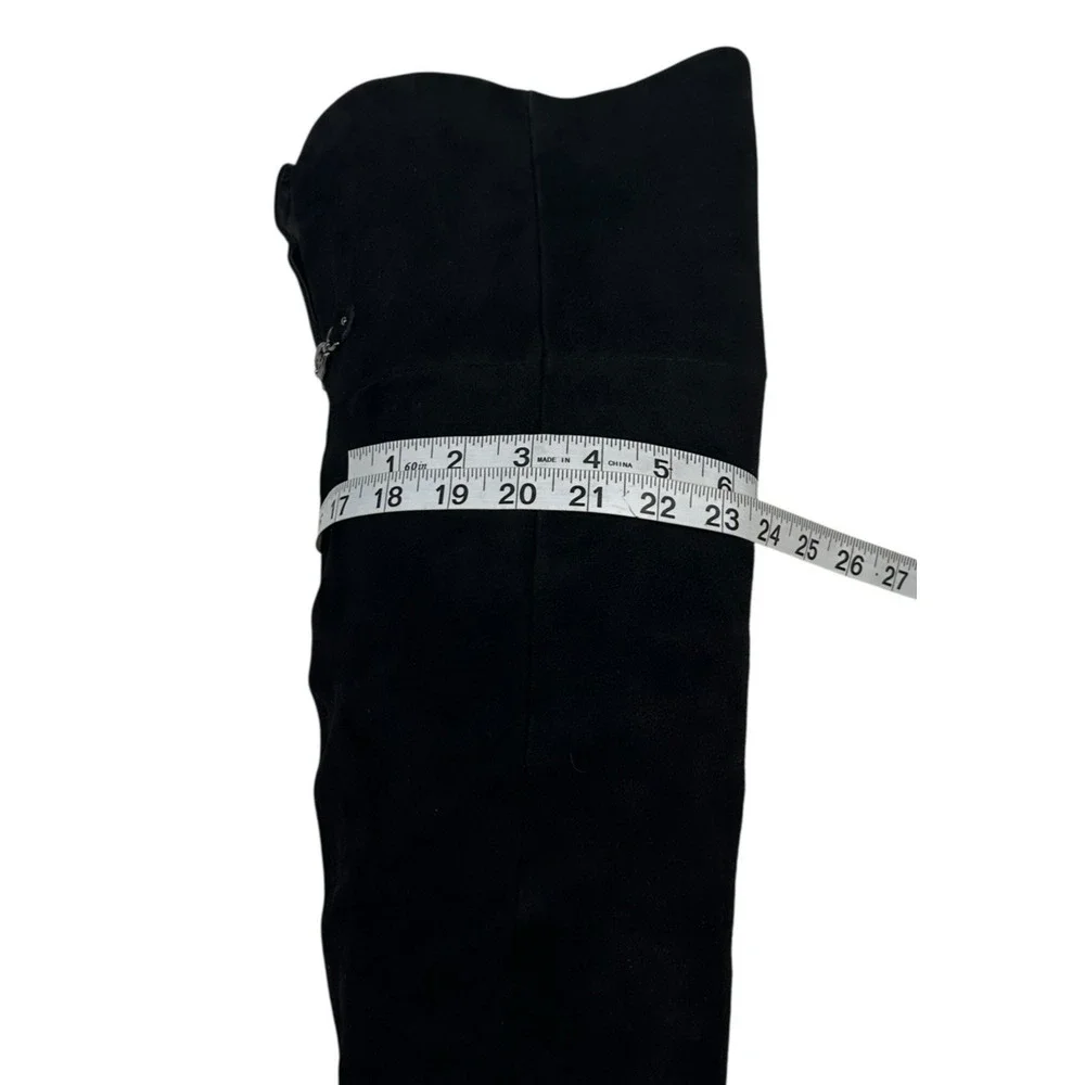 Sam Edelman Shea Over-the-Knee Boots Black Suede Womens 8M Wide Calf New $250